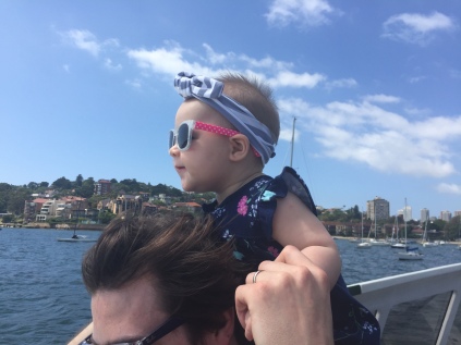 Isobel arriving in Sydney Baby Travel